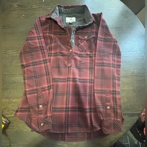 Legendary Whitetails Maroon Plaid Shirt